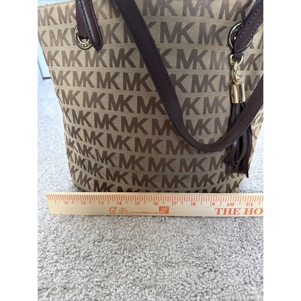 Michael Kors Signature Logo Tassel Bag w/‎ Leather Straps